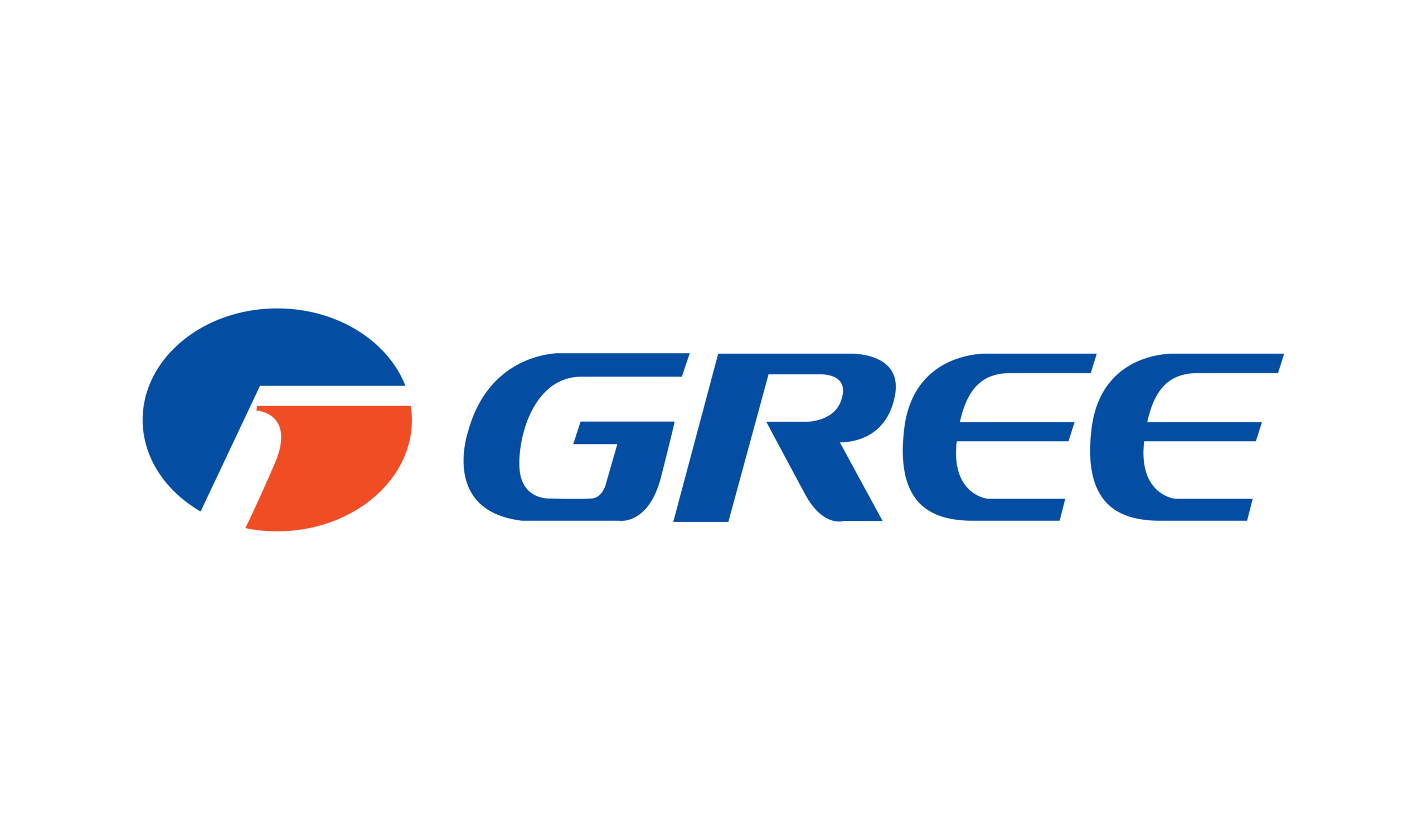 The Gree logo features a blue and orange circular emblem next to the word 'GREE' in bold blue letters.